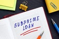 SUBPRIME LOAN sign on the page. AÃÂ subprime loanÃÂ is a type ofÃÂ loanÃÂ offered at a rate above prime to individuals who do not